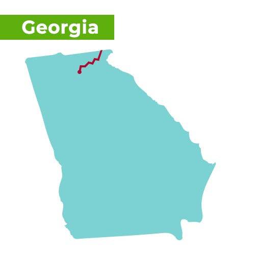 mapa de los senderos de los Apalaches georgia