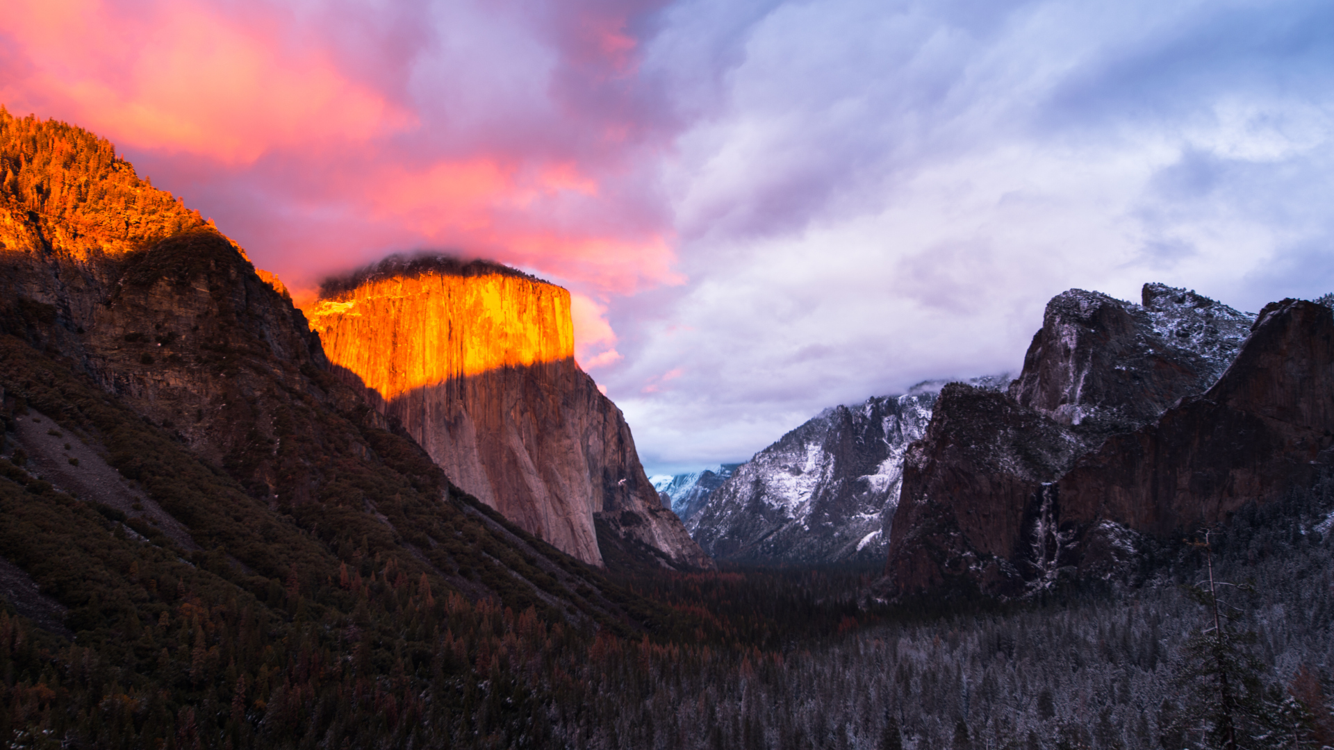 Efecto de luz en El Capitan, Yosemite