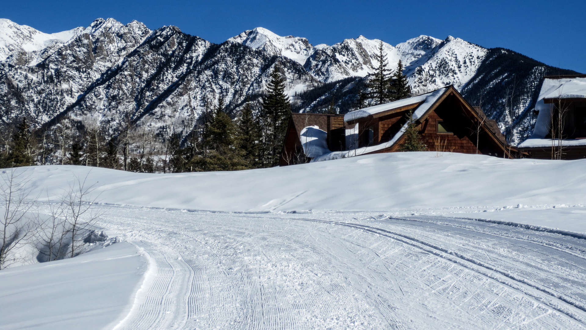 Pista de esquí X Country preparada en Colorado